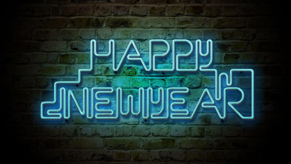 Happy New Year Neon Signage wallpaper