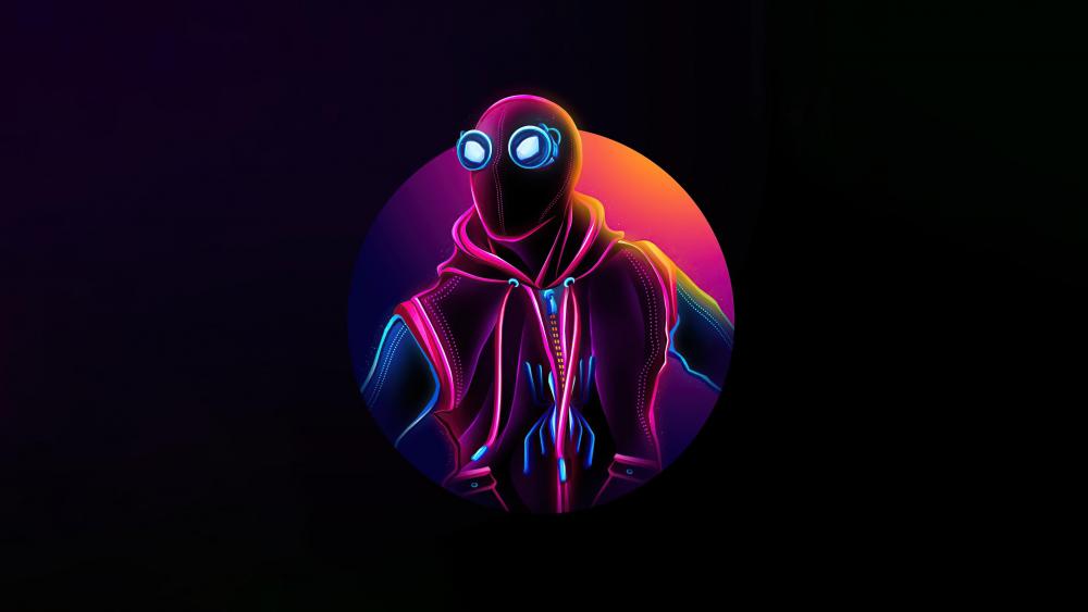 Neon Spider Man Suit wallpaper