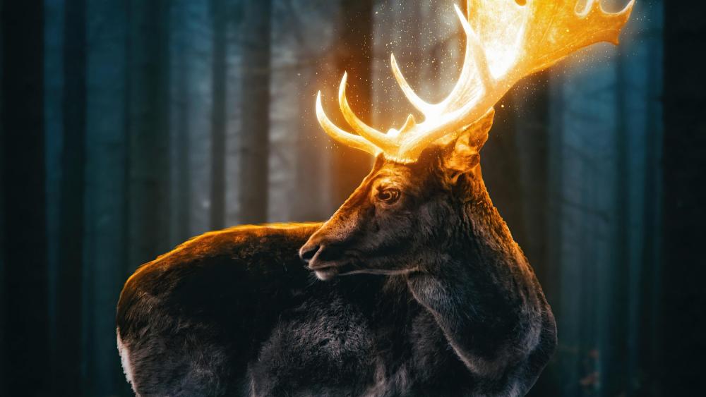 Magical deer wallpaper