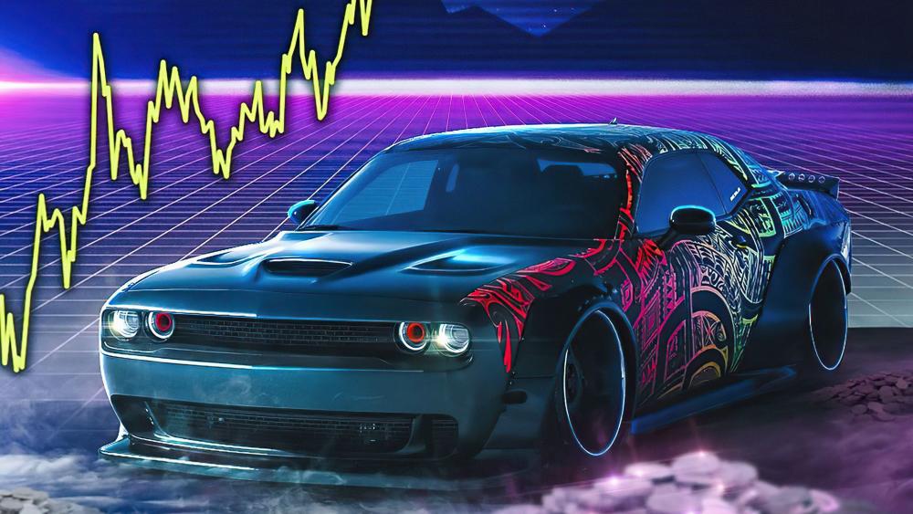 Dodge Challenger SRT Retrowave wallpaper