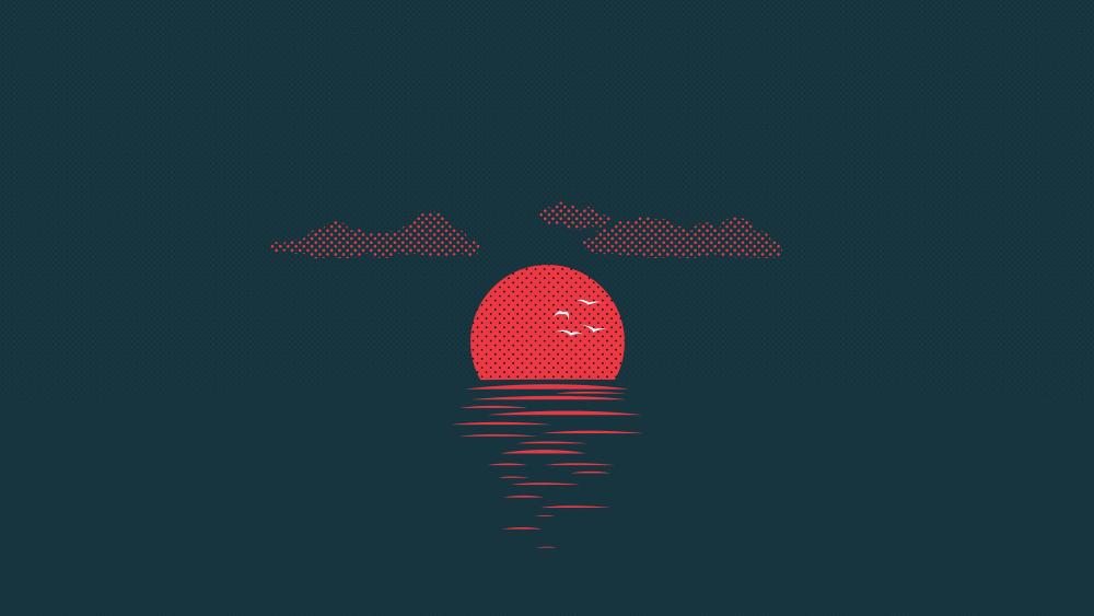 Dotted Sunset wallpaper