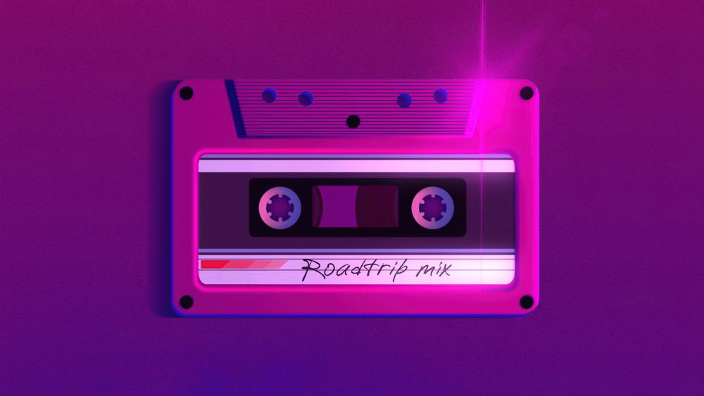 Roadtrip mix casette wallpaper