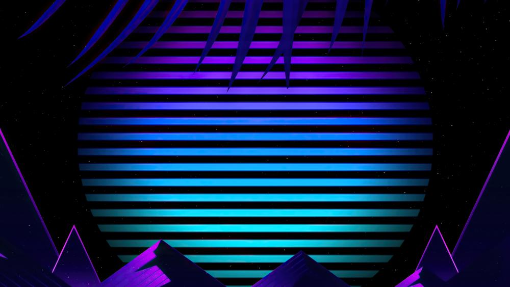 Synthwave sun wallpaper