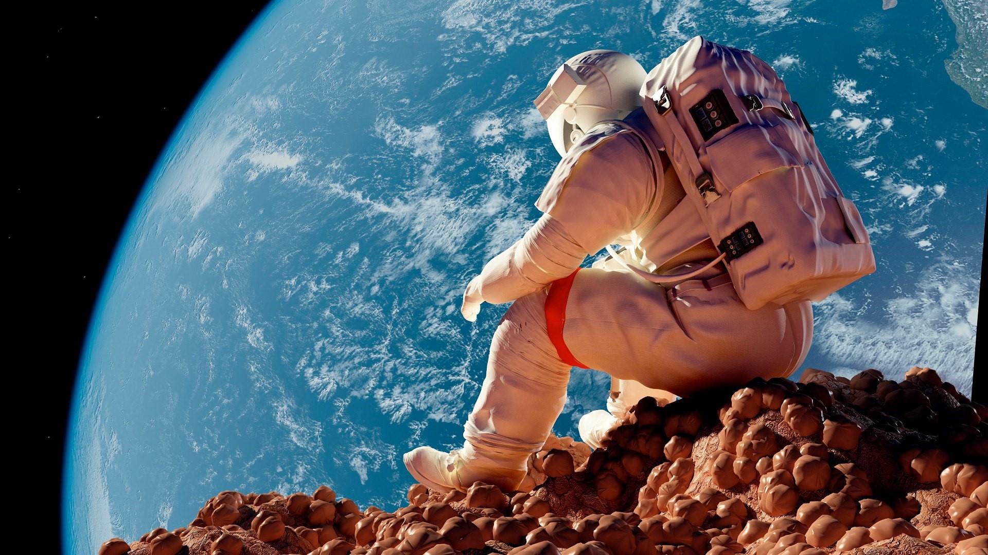 Astronaut on the Moon - backiee