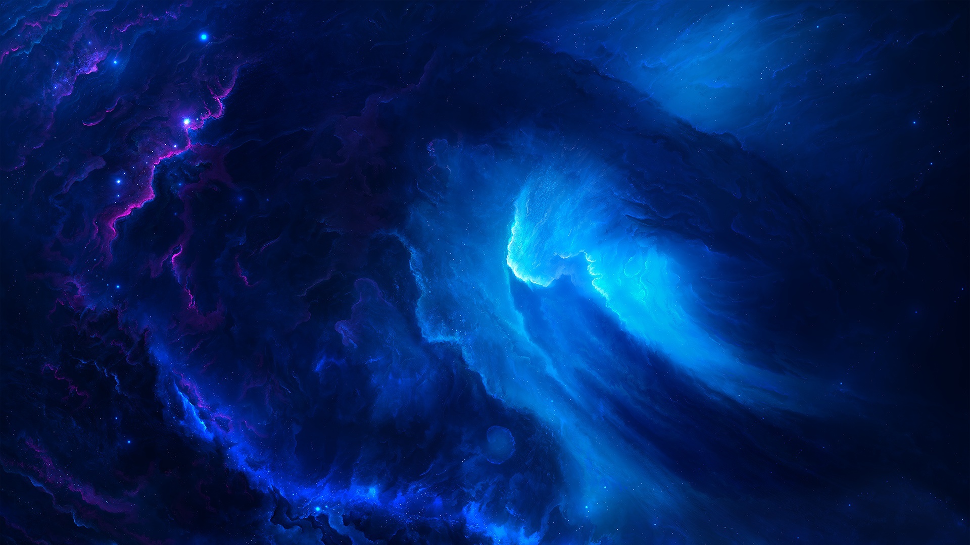 Blue nebula wallpaper - backiee
