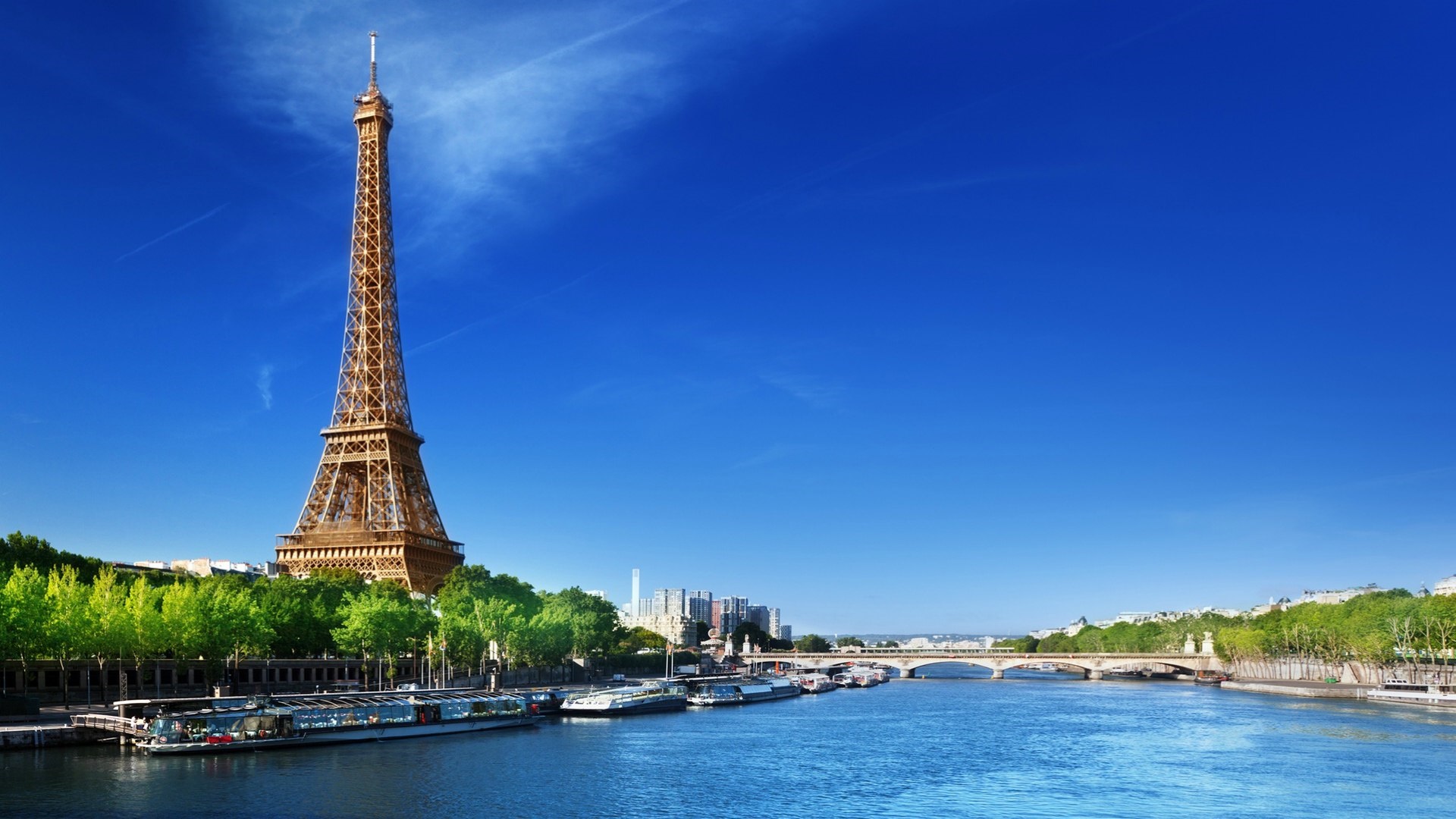 Eiffel Tower and Seine wallpaper - backiee