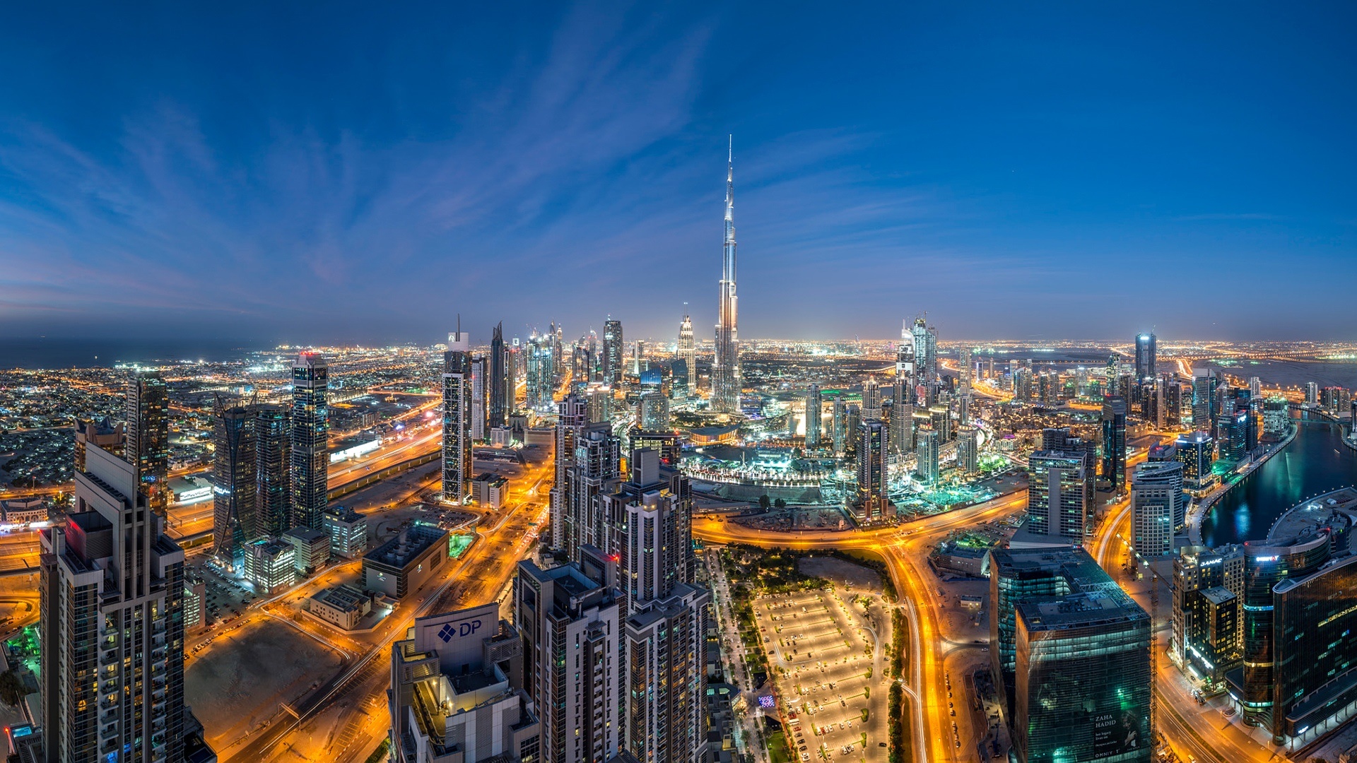 Dubai skyline with the Burj Khalifa wallpaper - backiee