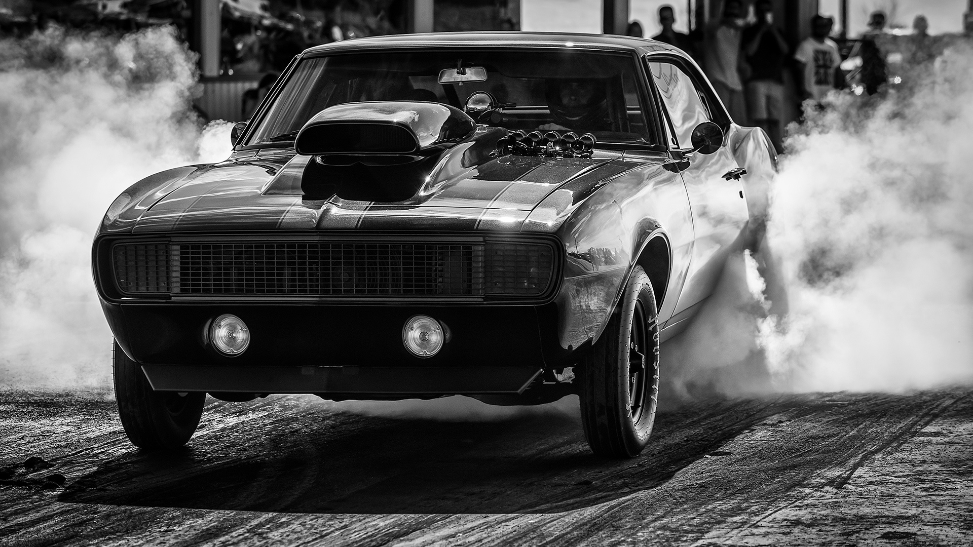 Chevrolet Camaro black and white photo - backiee