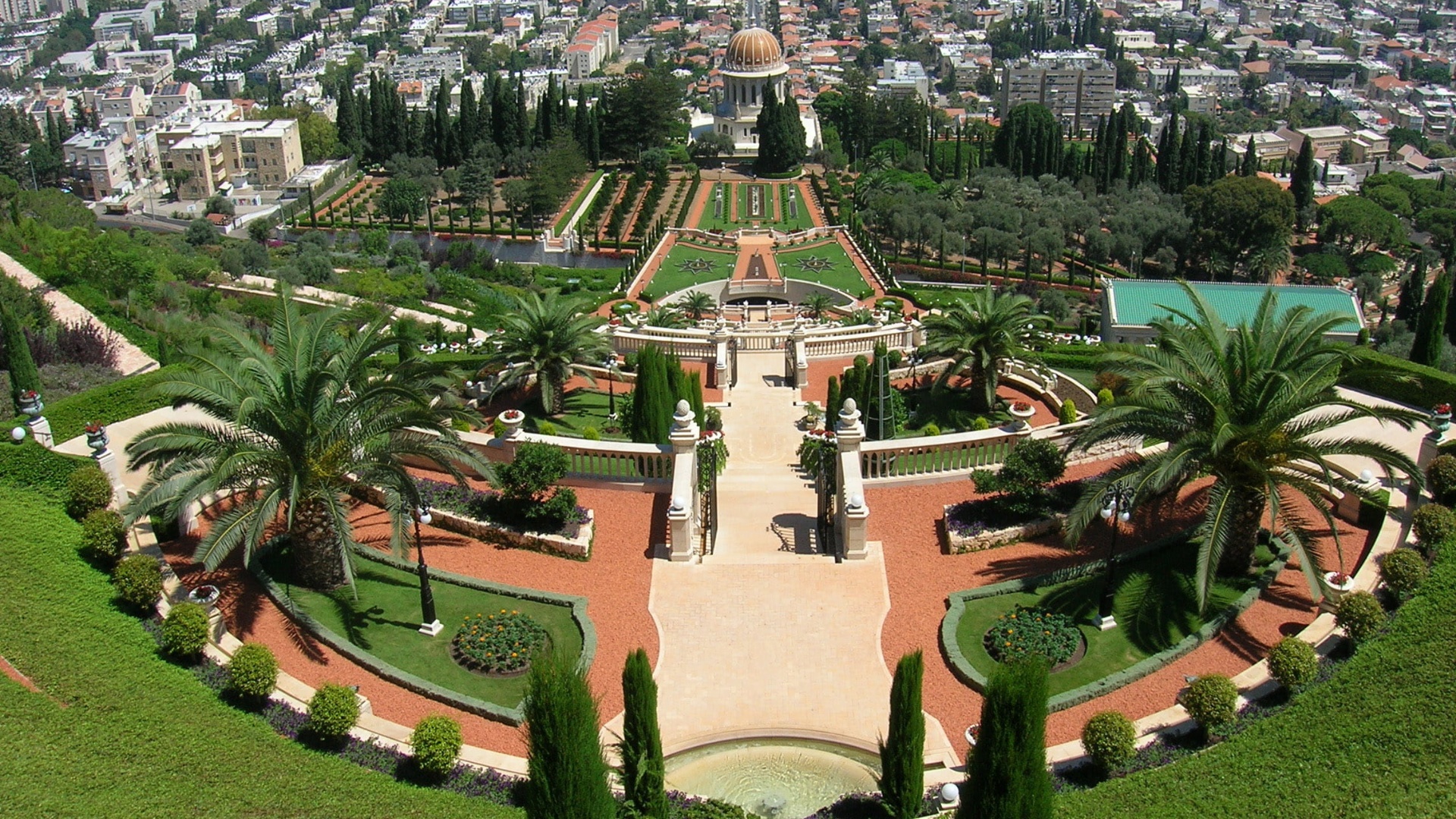 Bahá'í Gardens in Haifa, Israel - backiee