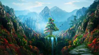 Magical forest wallpaper