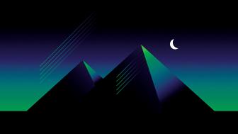 Retrowave pyramids wallpaper
