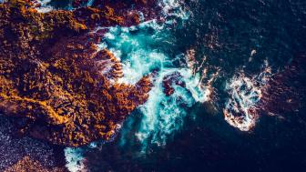Seashore Aerial View wallpaper