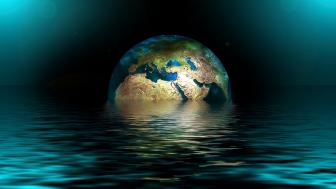Floating Earth wallpaper