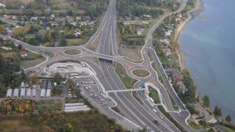 Interchange near Victoria International Airport, British Columbia, Canada wallpaper