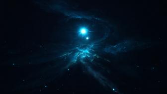 Blue nebula wallpaper
