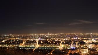 Lyon, France at Night wallpaper