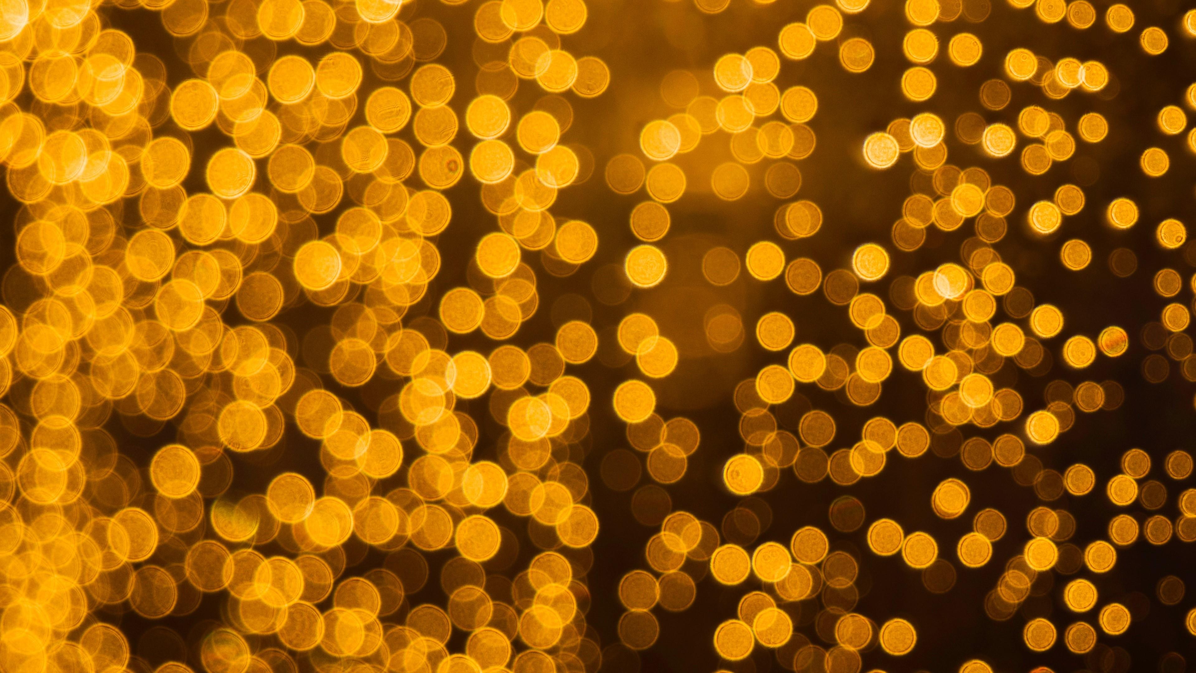 starry gold bokeh background