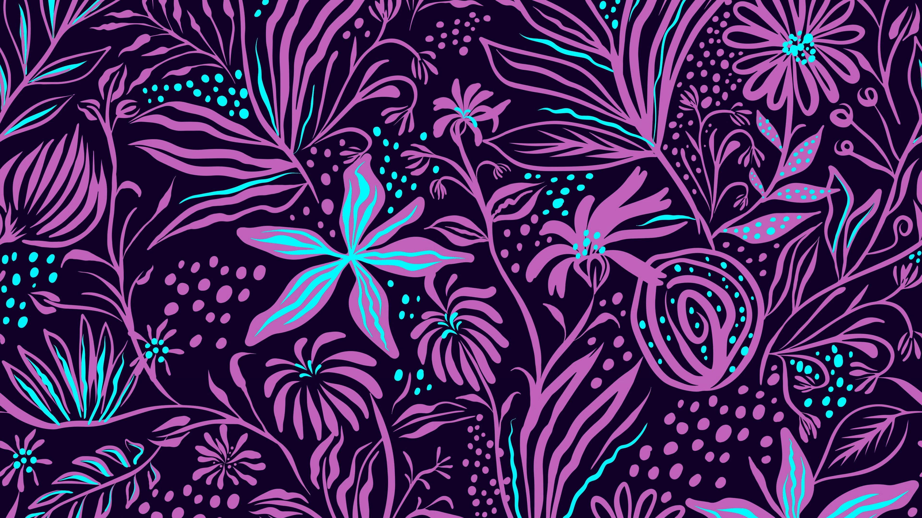 Purple floral pattern - backiee