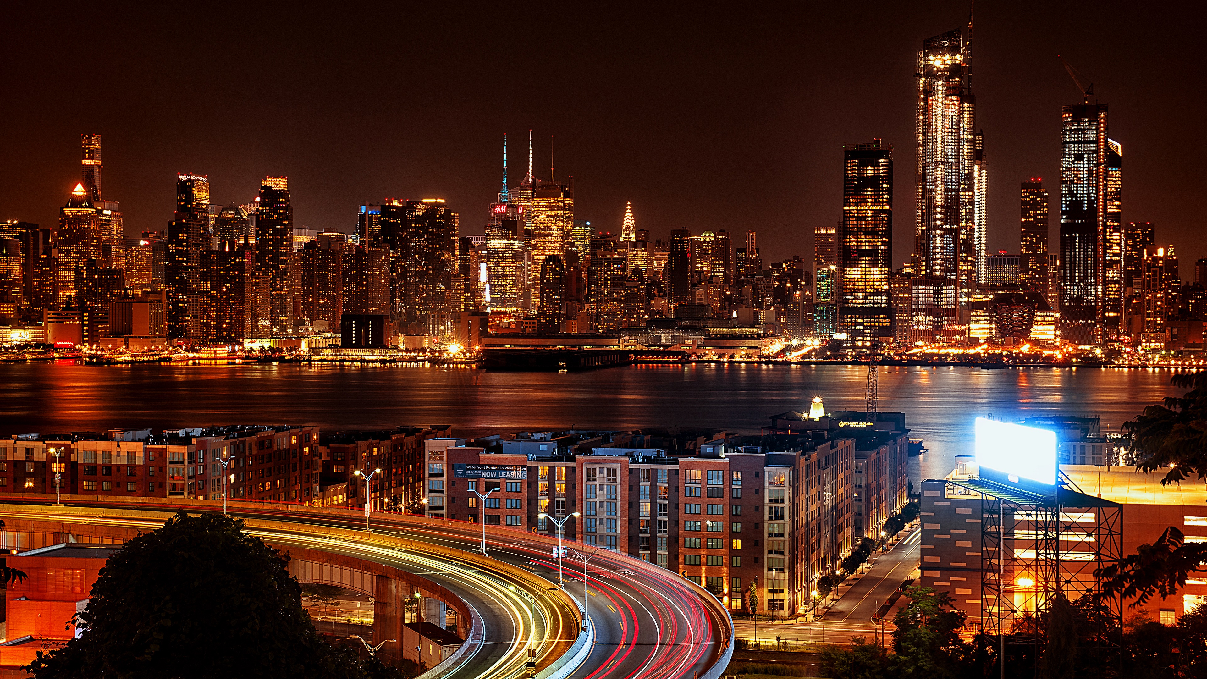 Night view of New  York City 4K  UltraHD wallpaper  backiee