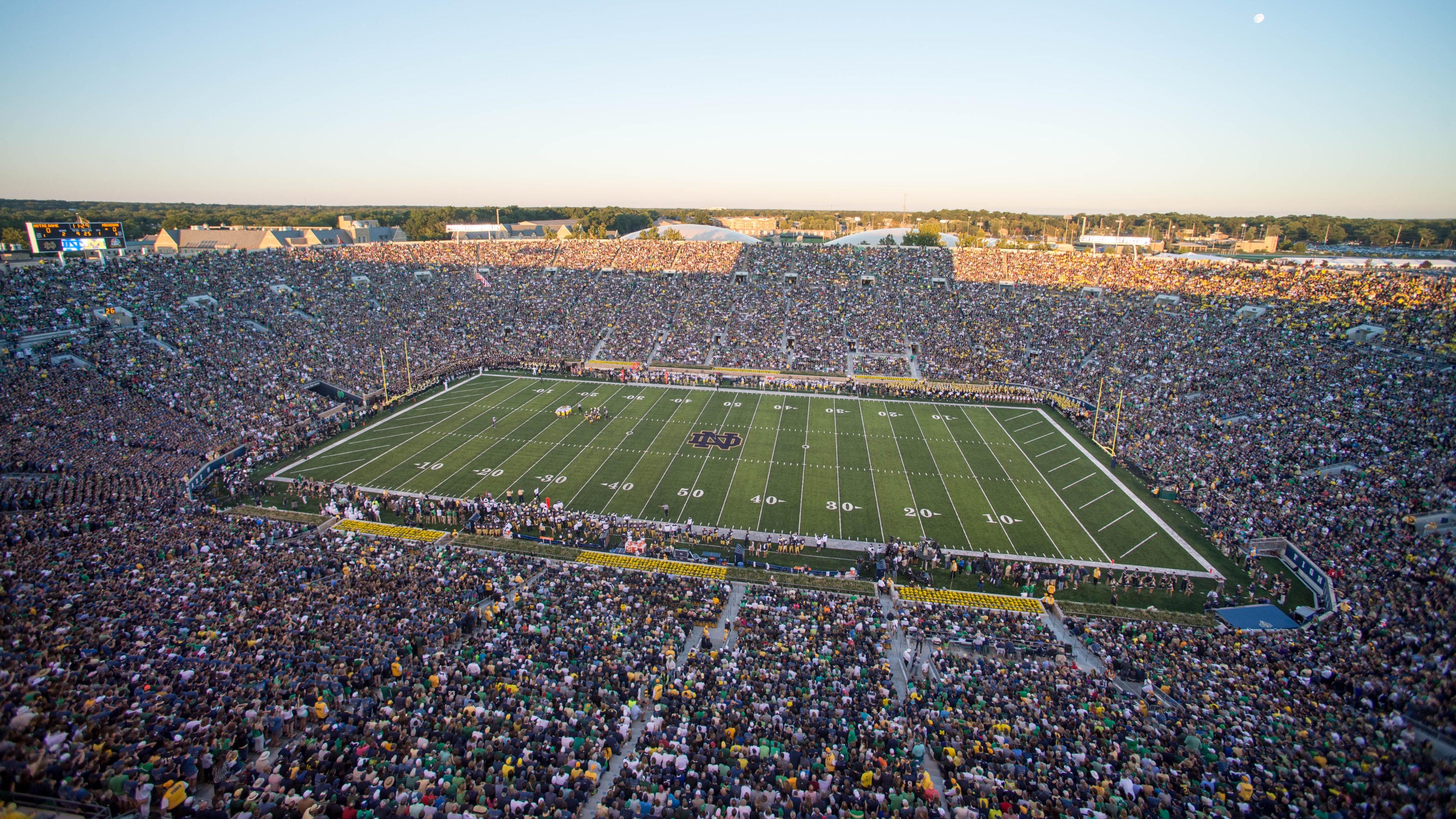 Football Game at Notre Dame Stadium wallpaper - backiee