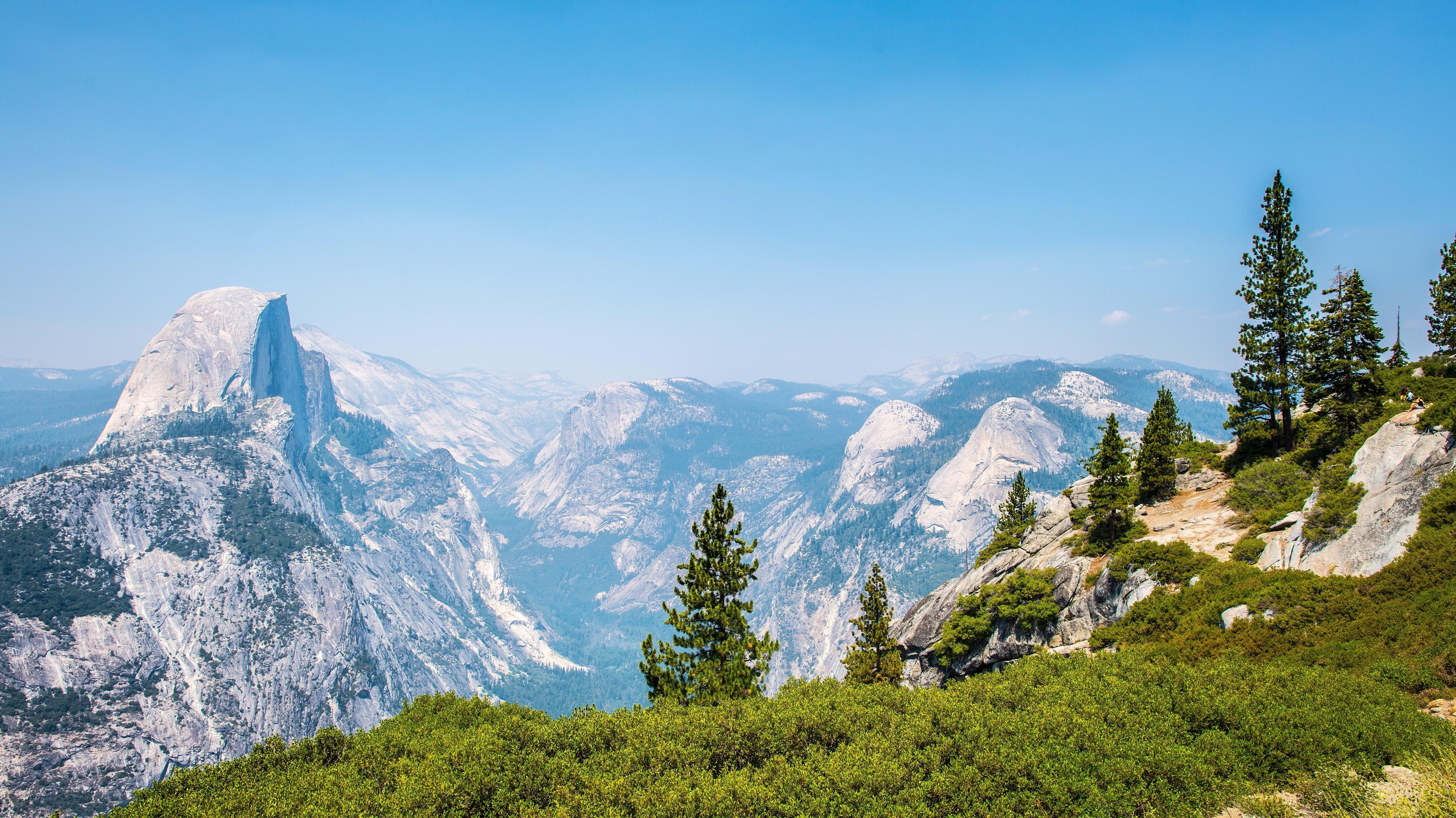 Glacier Point View Of Yosemite Valley And Half Dome Wallpaper Backiee
