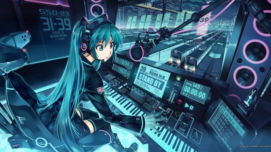 Wallpaper : anime girls, interior, Vocaloid, Hatsune Miku, headphones,  games, screenshot, mecha, computer wallpaper 1920x1200 - Droma - 218689 -  HD Wallpapers - WallHere