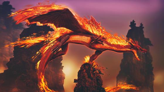mythical fire dragons