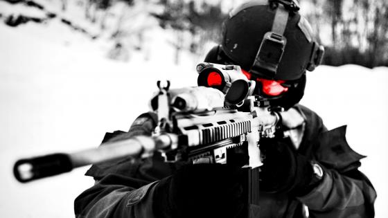 Wallpapers Heckler And Koch, HK416, Sniper, Rifle, Winter, Snow ... Desktop  Background