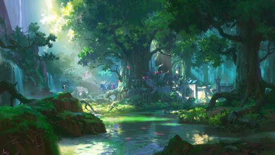 Anime forest