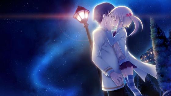 HD anime kissing wallpapers