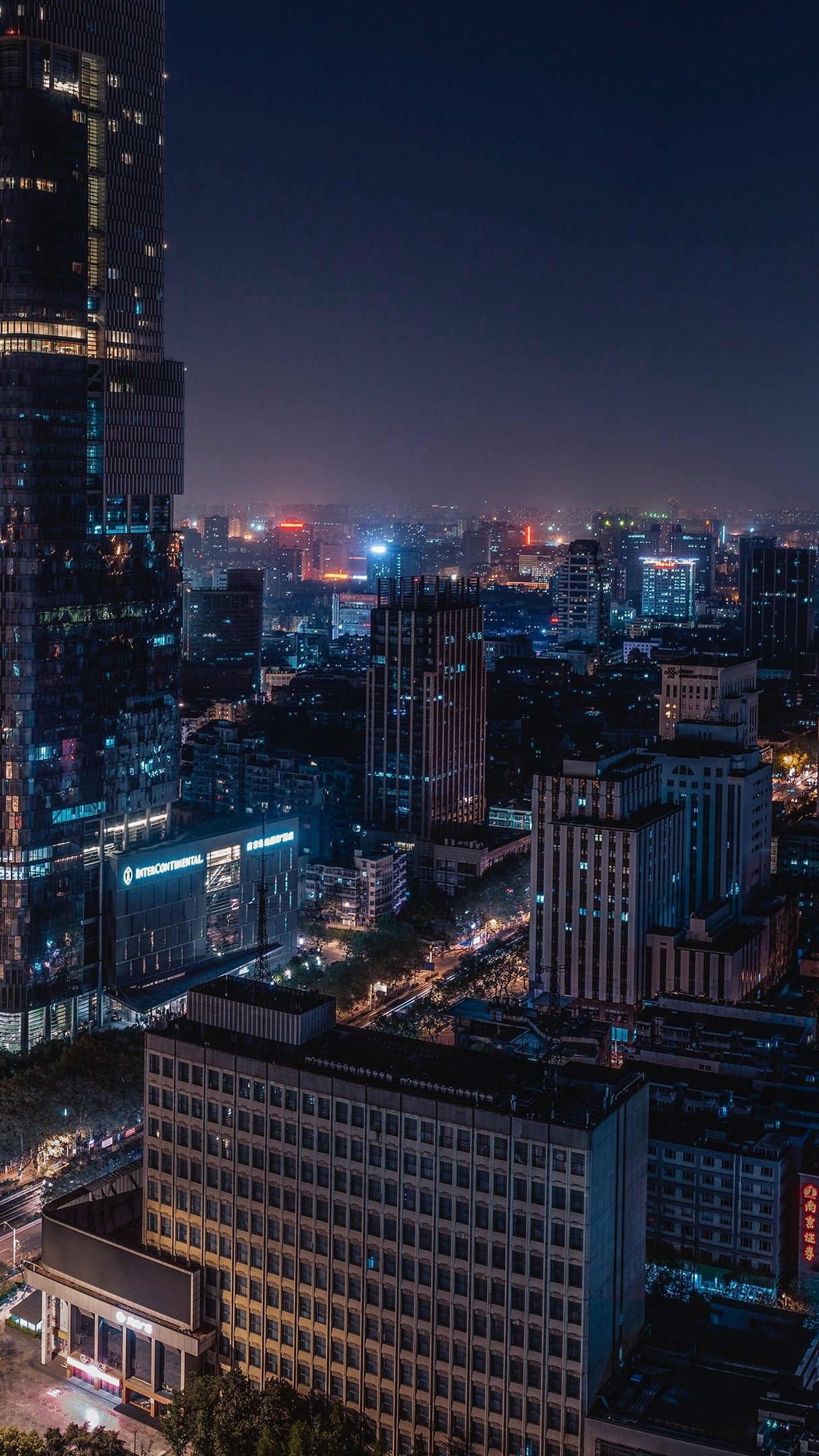 Nanjing city center at night - backiee