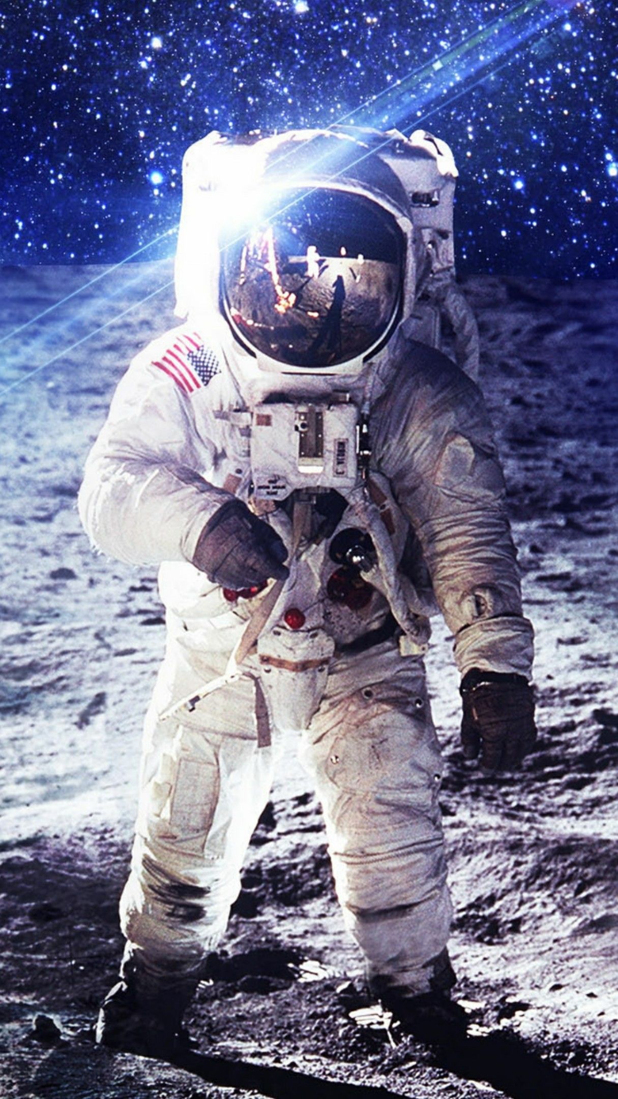 Astronaut walking on the Moon - backiee