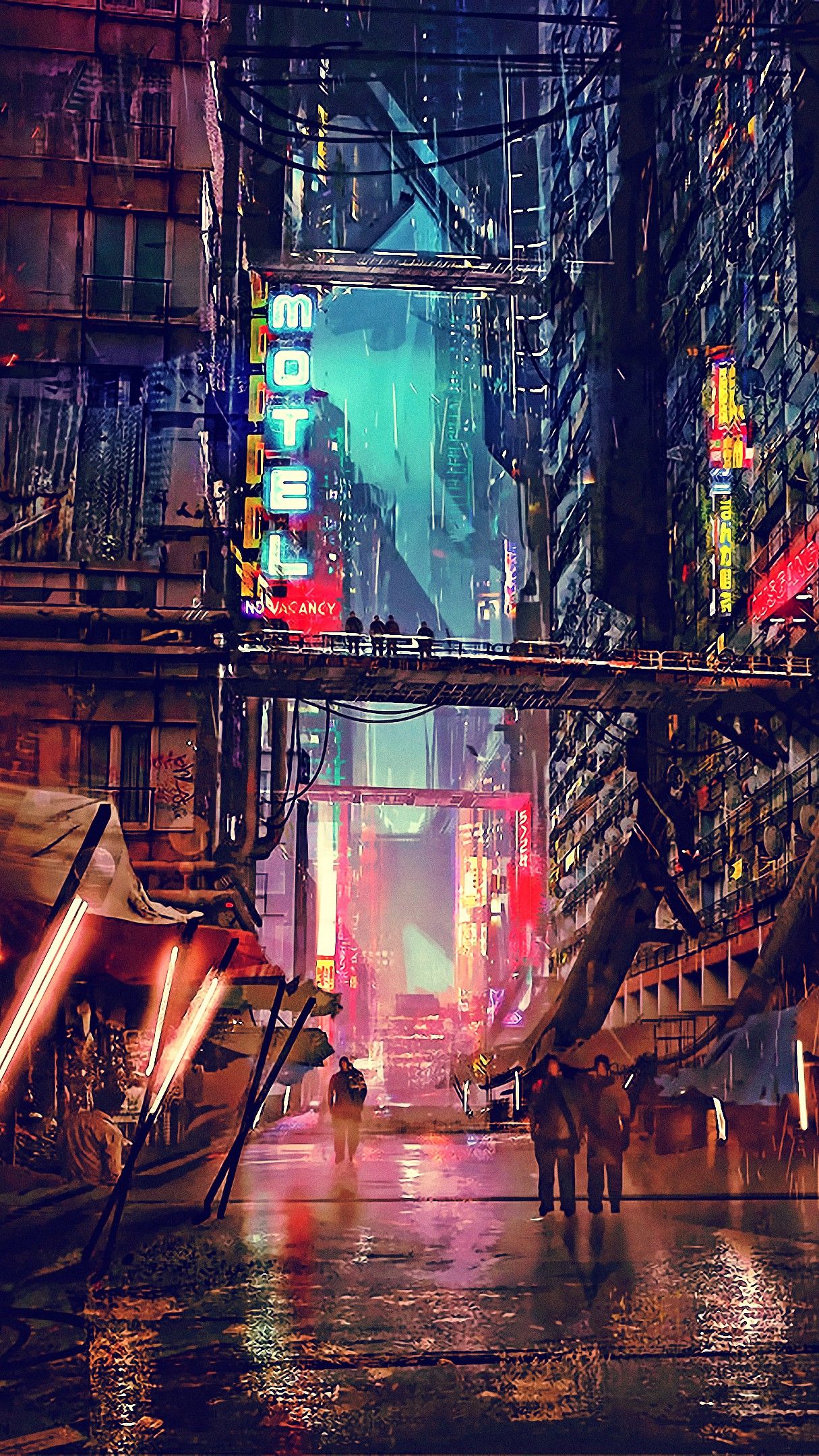  Cyberpunk  Futuristic City Digital Art 4K  UltraHD Wallpaper  