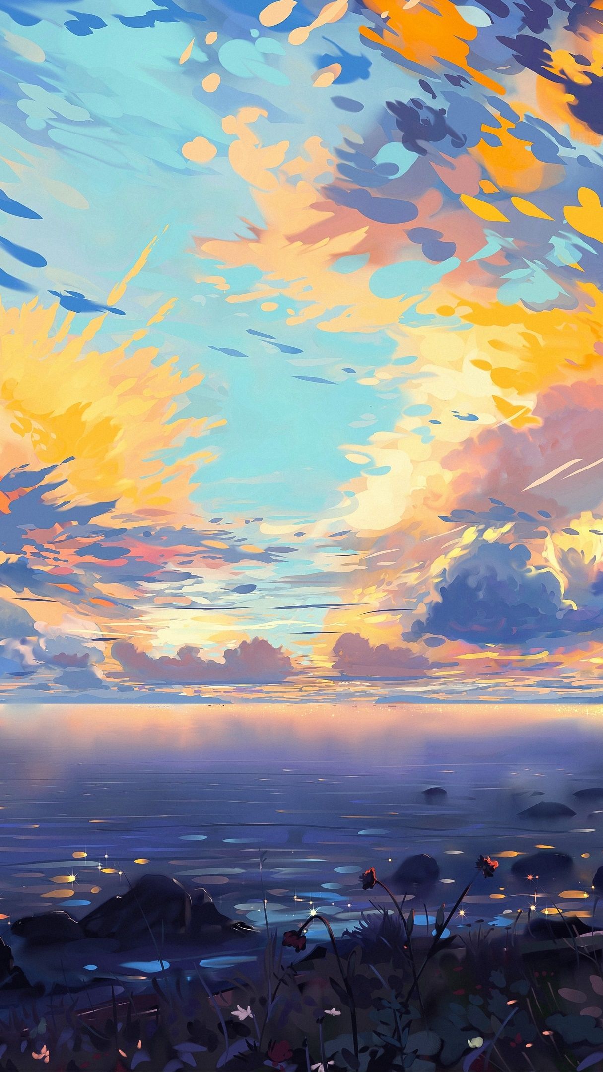 Anime landscape painting 4K UltraHD wallpaper - backiee