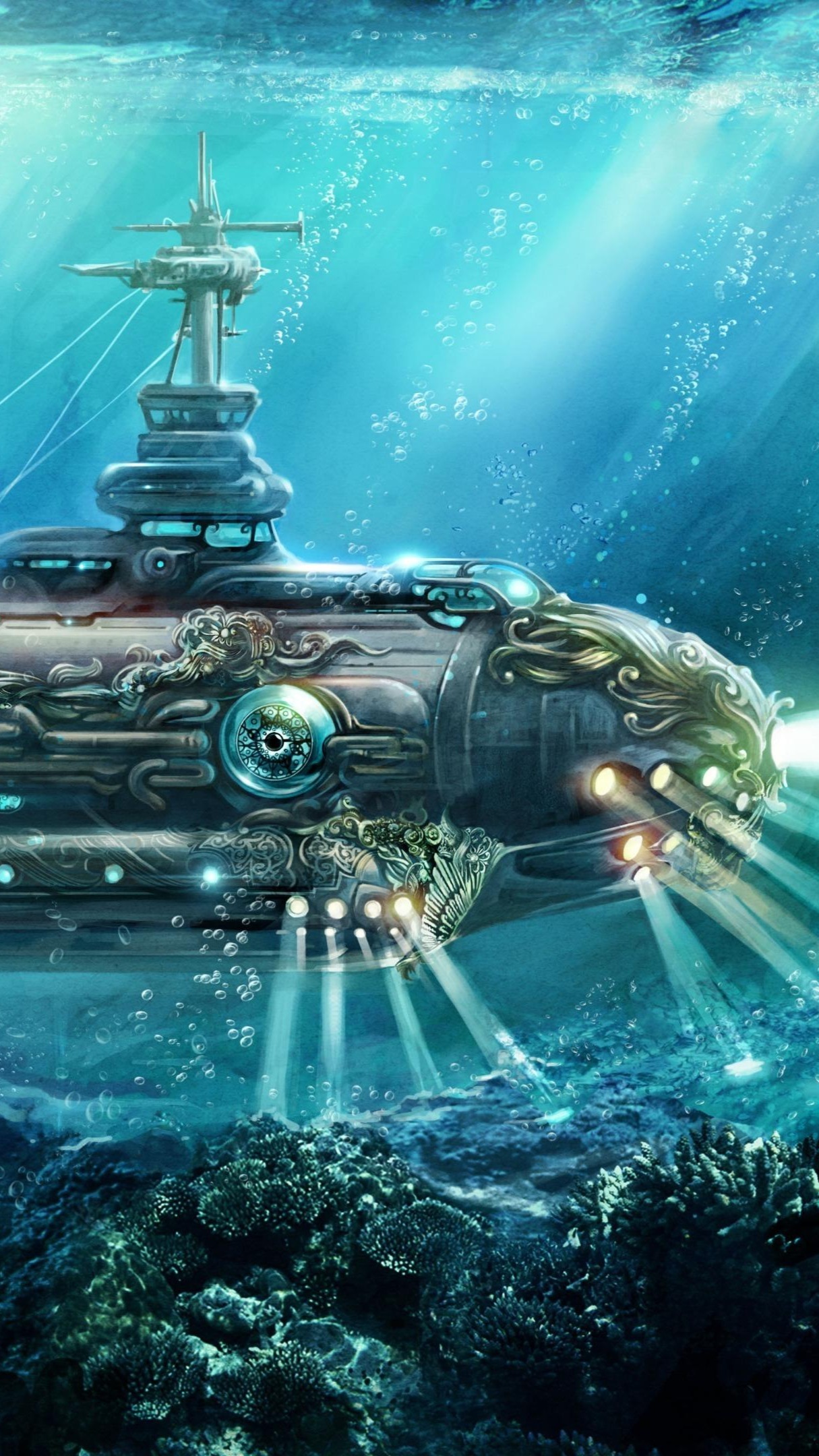 Steampunk Submarine - backiee