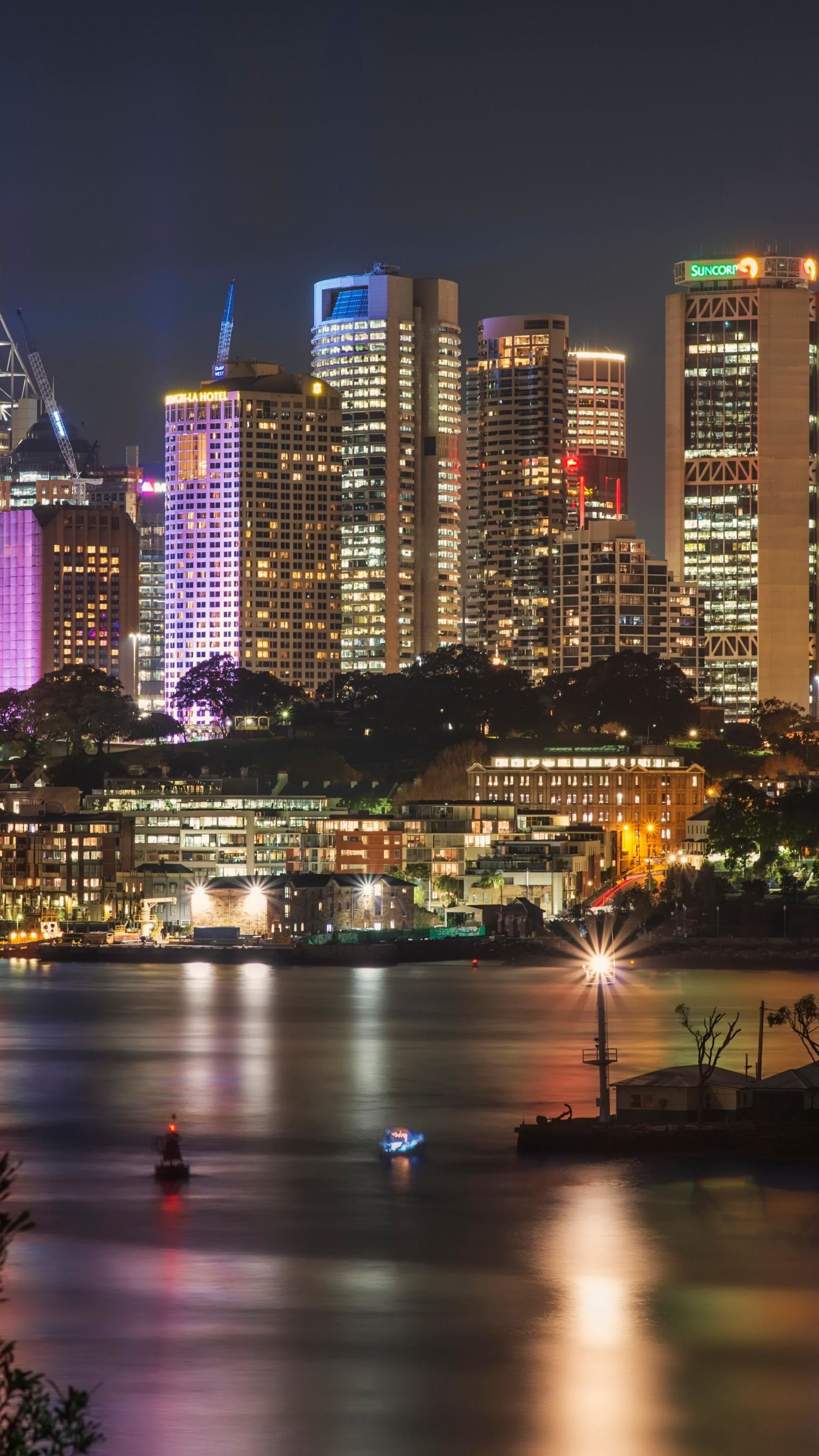 Sydney Skyline At Night Wallpaper Backiee