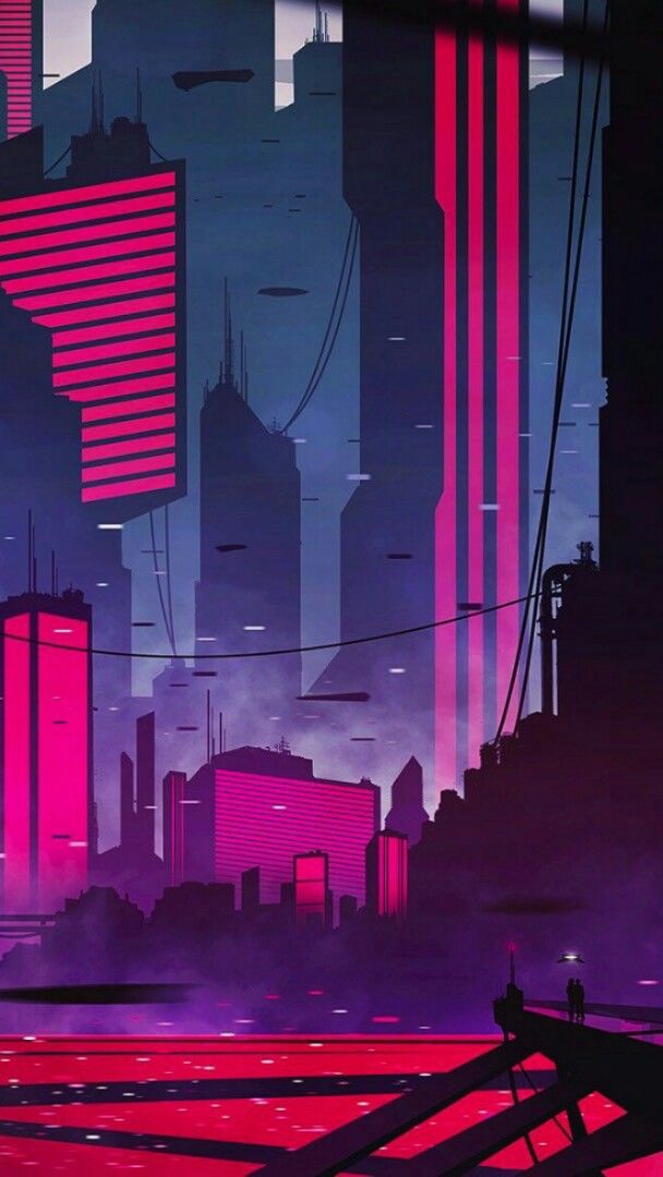 Neon city wallpaper - backiee