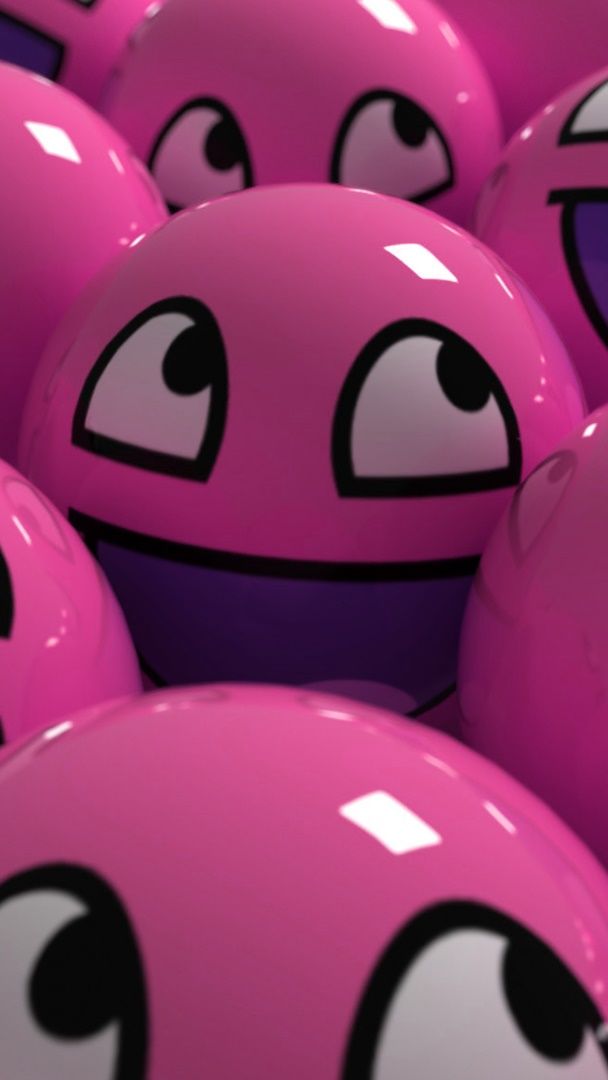 pink emojis wallpaper - backiee