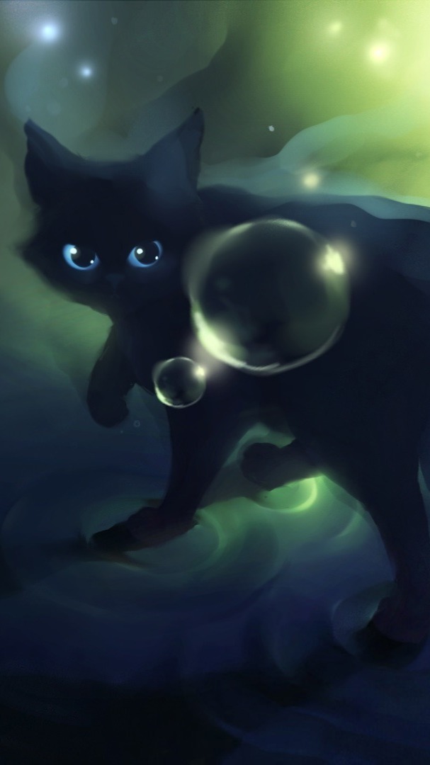 Black anime cat - backiee