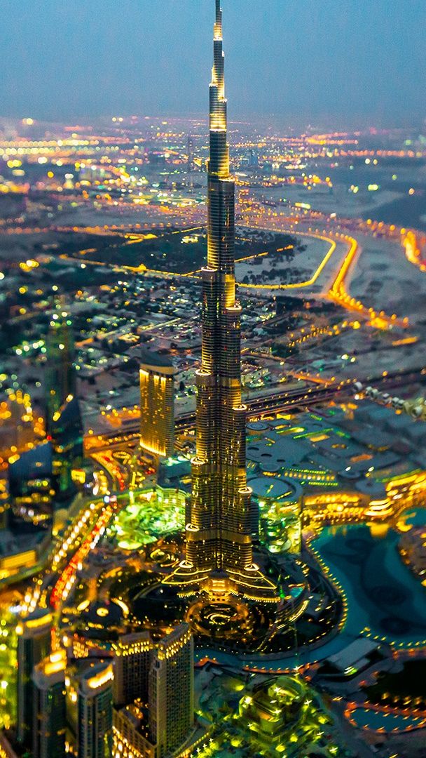 Burj Khalifa by night wallpaper - backiee