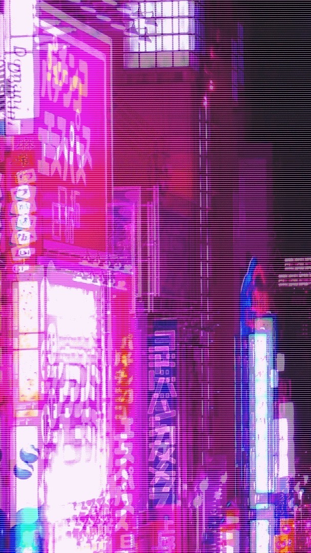 Blurred neon cityscape wallpaper - backiee