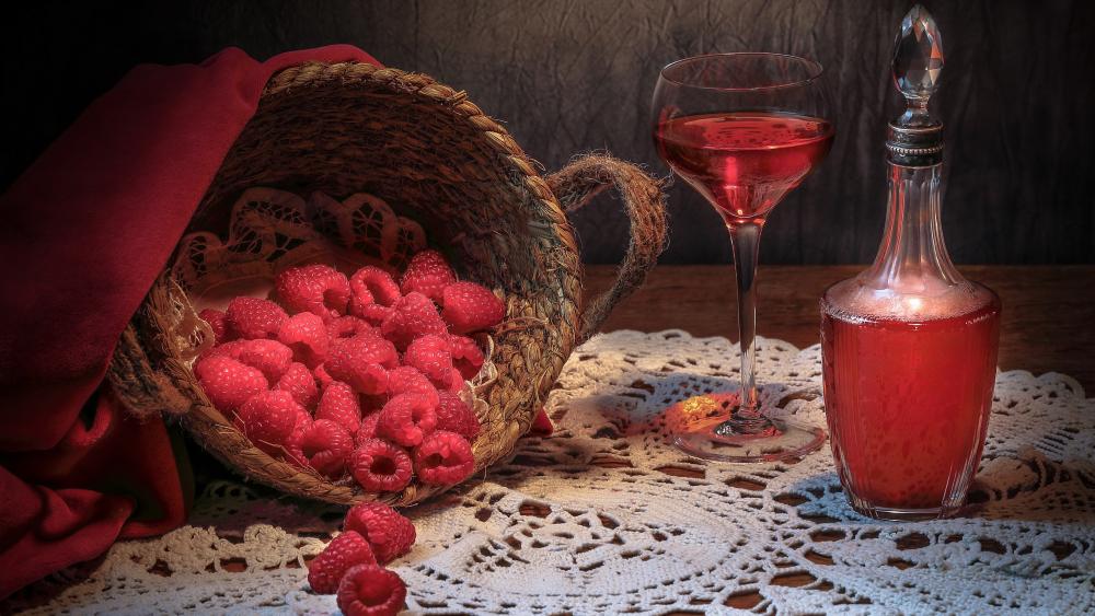 Raspberry wine wallpaper
