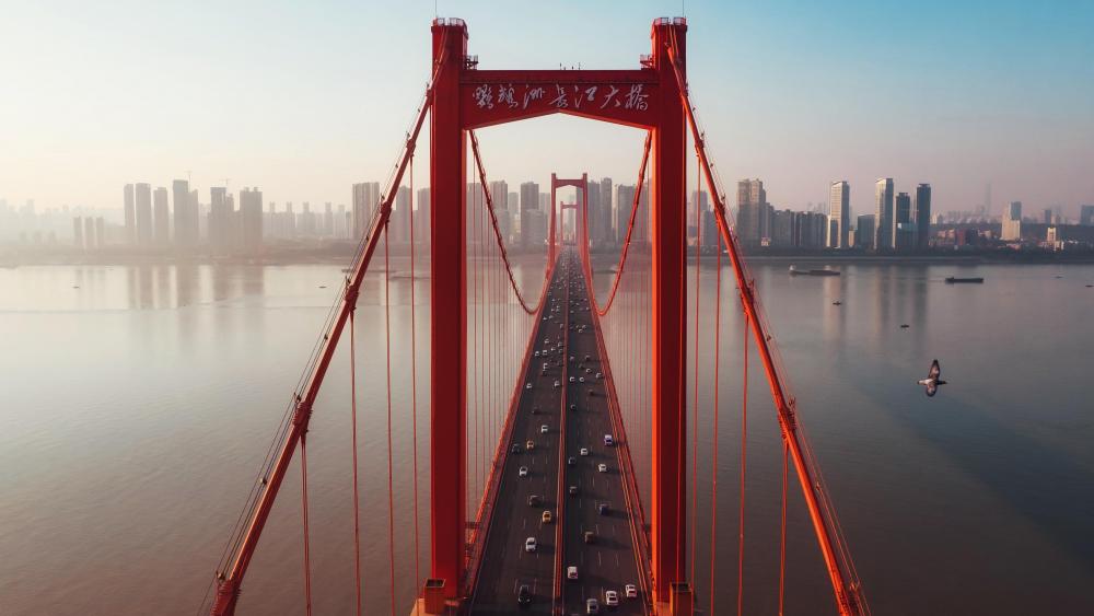 Yingwuzhou Yangtze River Bridge wallpaper