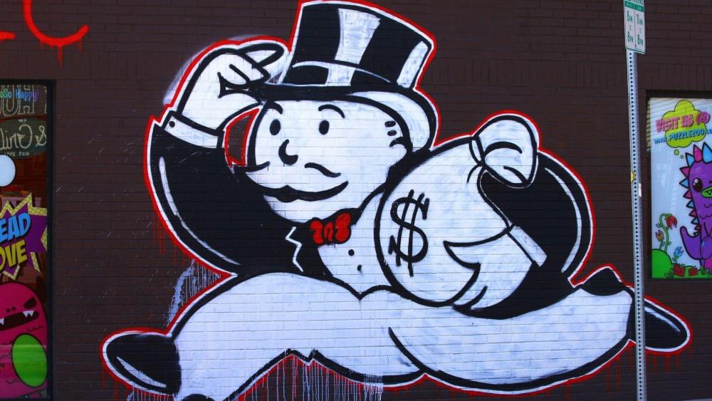 Monopoly graffiti wallpaper