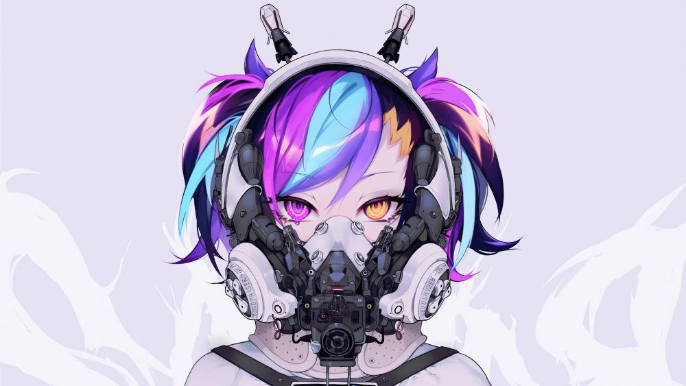 Anime cyborg girl wallpaper