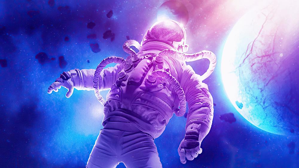 Astronaut in another universe wallpaper