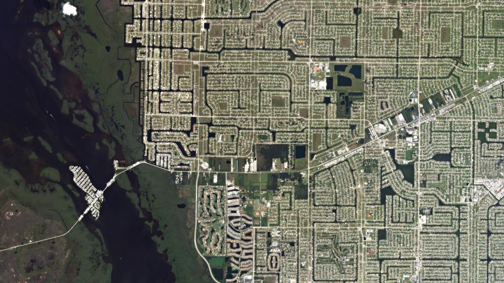 Planet Labs Satellite Image of Cape Coral, Florida wallpaper