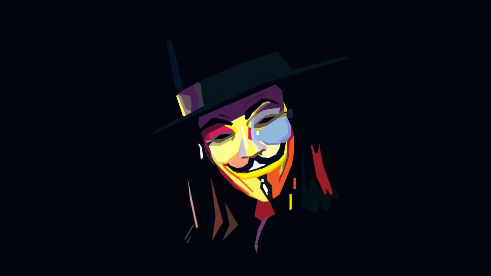 Anonymous hacker in hat wallpaper