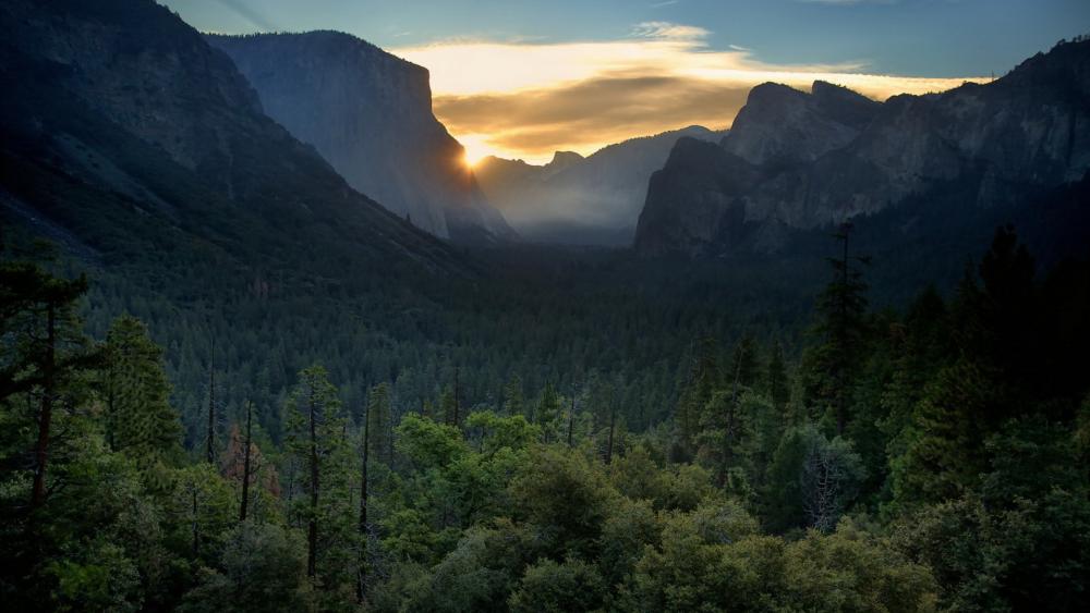 Yosemite Valley Tunnel View wallpaper