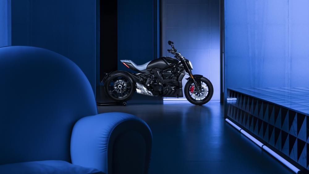 Ducati XDiavel Nera in the livingroom wallpaper